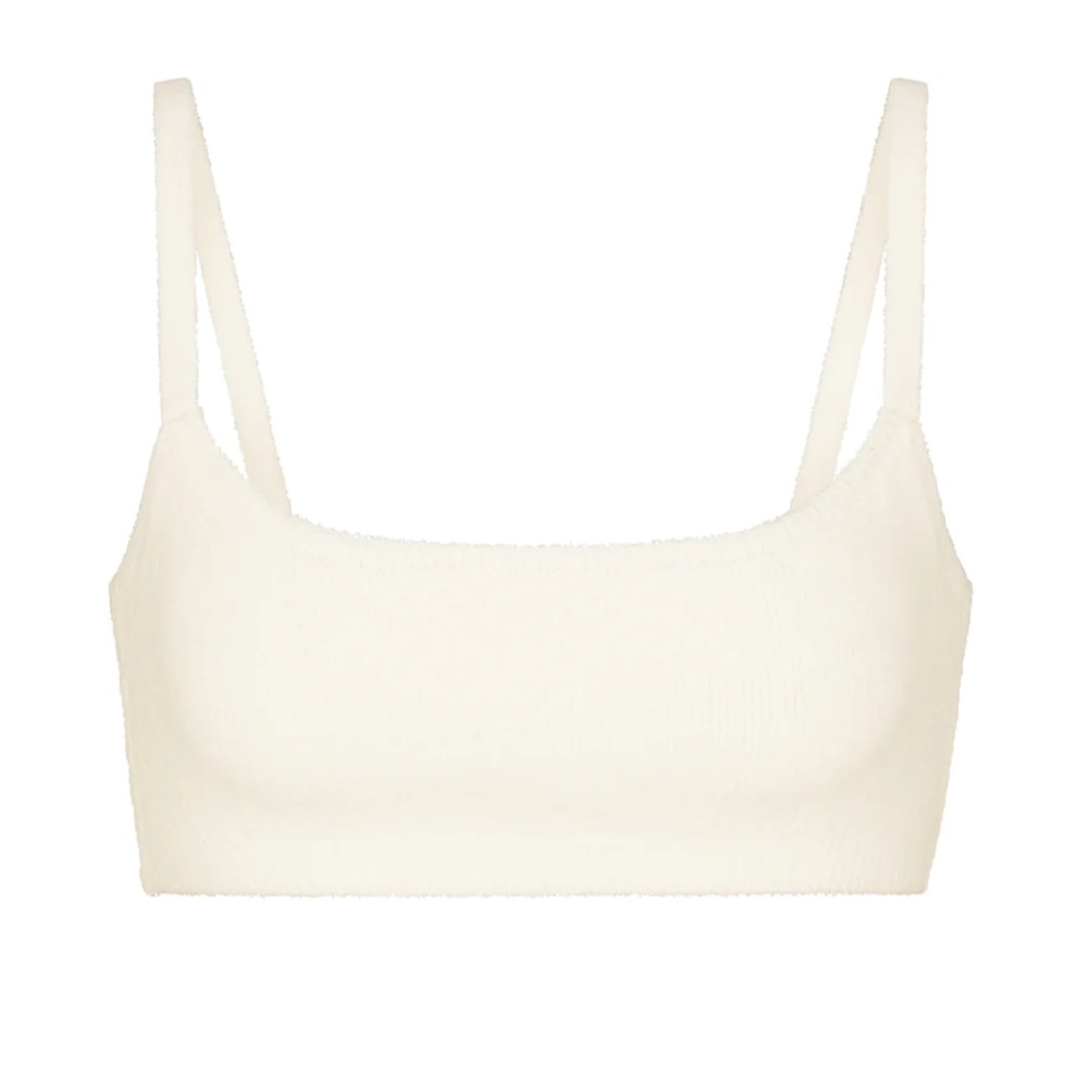 SKIMS Light Cozy Scoop Bralette - M - Marble - NWT